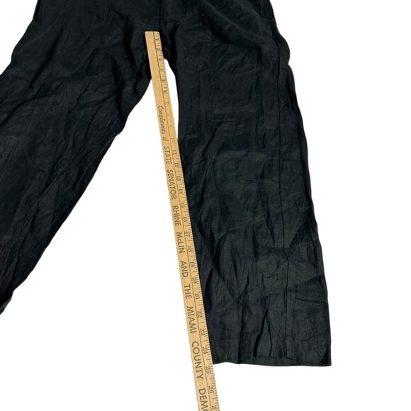 Quince 100% European Linen Pull On Pants Black Small Boho Resort Wear Summer - Picture 14 of 15